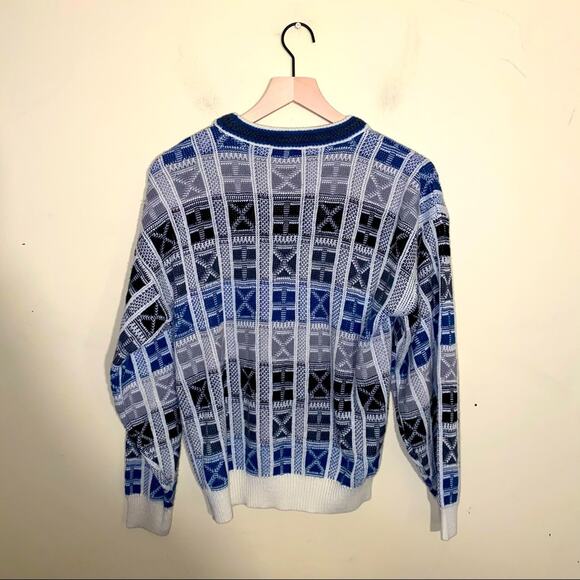 VNTG BOTANY crewneck grandpa sweater size M - Picture 2 of 6